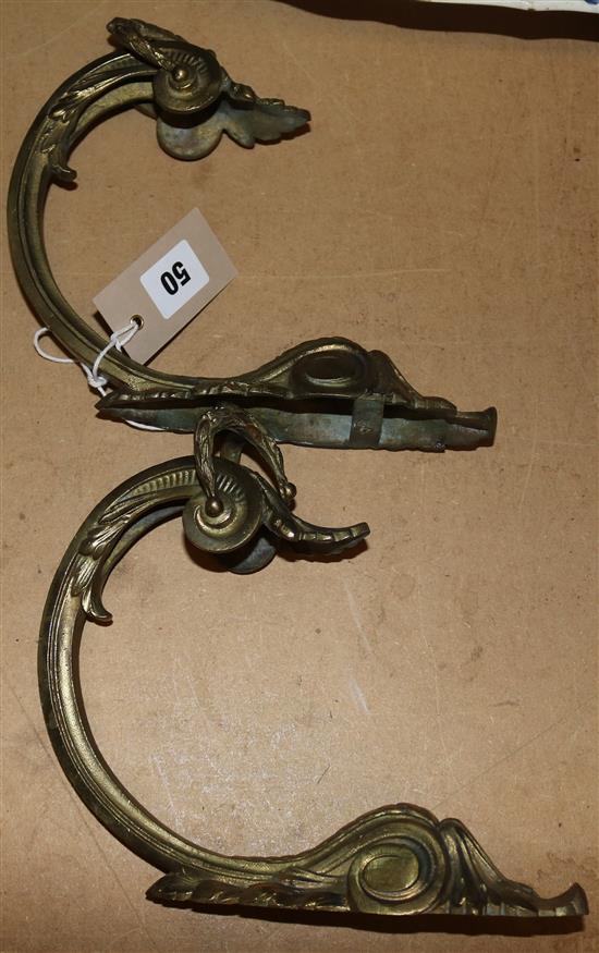 Pair French Ormalu tie backs